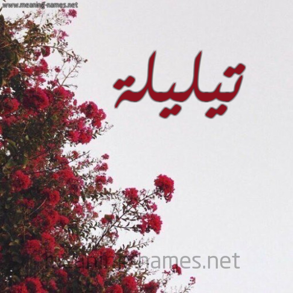 شكل 18 صوره الورد الأحمر للإسم بخط رقعة صورة اسم تيليلة Taleelah