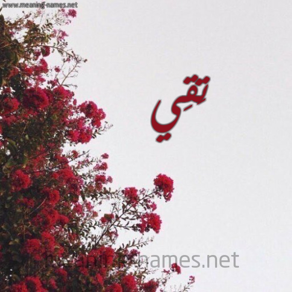 شكل 18 صوره الورد الأحمر للإسم بخط رقعة صورة اسم تَقِي TAQEI