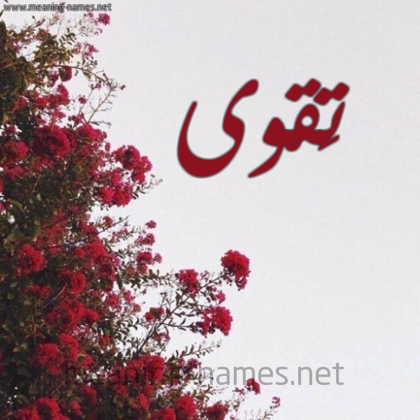 شكل 18 صوره الورد الأحمر للإسم بخط رقعة صورة اسم تَقْوى TAQOA