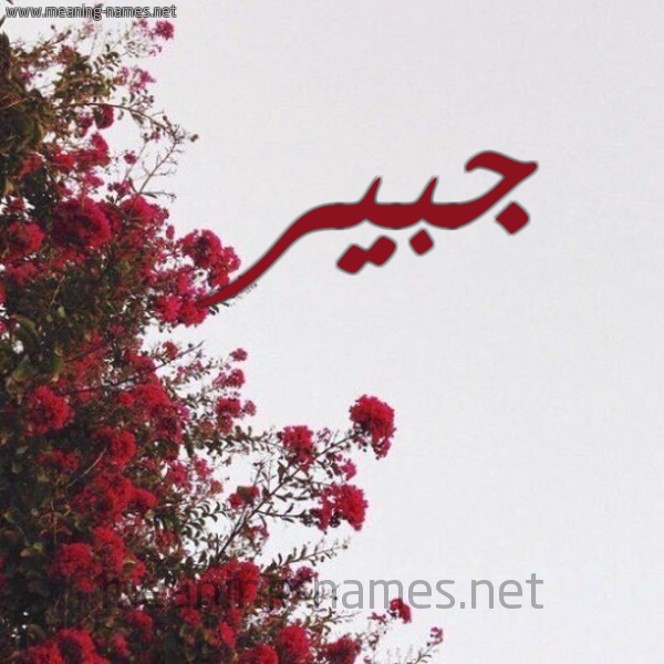شكل 18 صوره الورد الأحمر للإسم بخط رقعة صورة اسم جبير Jbyr