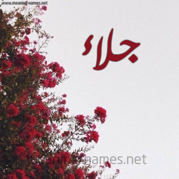 شكل 18 صوره الورد الأحمر للإسم بخط رقعة صورة اسم جلاء Jla'a