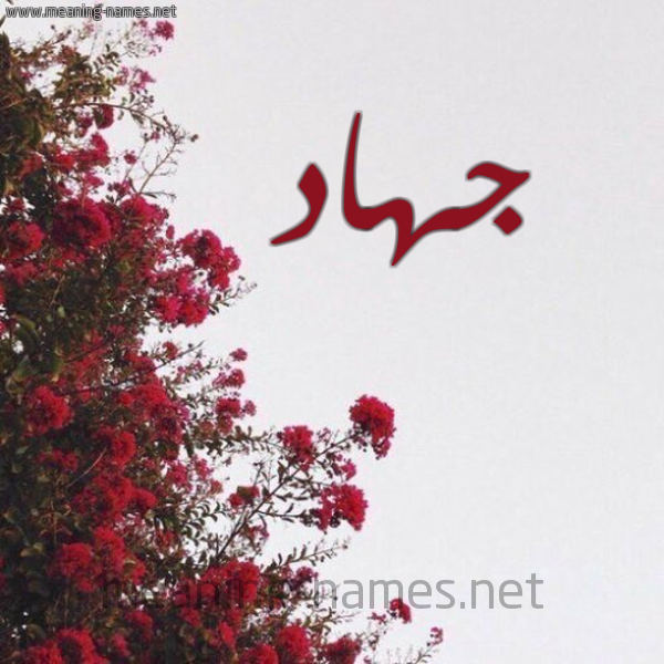 شكل 18 صوره الورد الأحمر للإسم بخط رقعة صورة اسم جهاد jihad