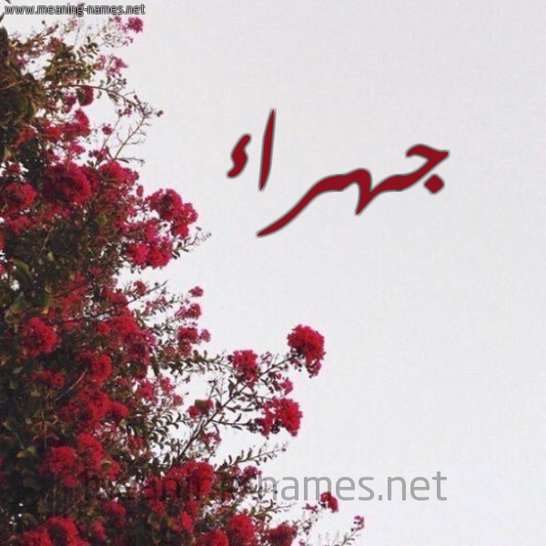 شكل 18 صوره الورد الأحمر للإسم بخط رقعة صورة اسم جهراء GHRAA