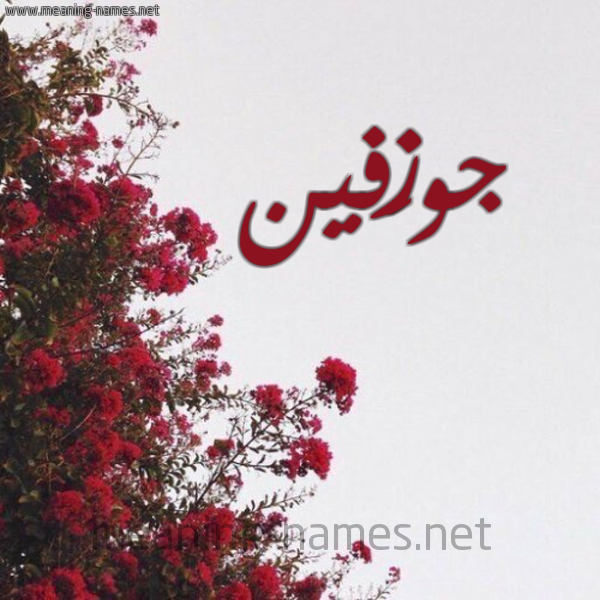شكل 18 صوره الورد الأحمر للإسم بخط رقعة صورة اسم جوزَفين GOZAFIN