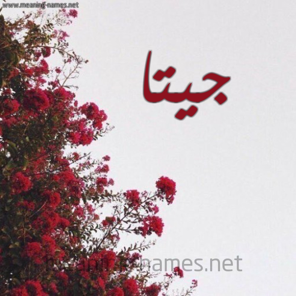 شكل 18 صوره الورد الأحمر للإسم بخط رقعة صورة اسم جيتا jeeta