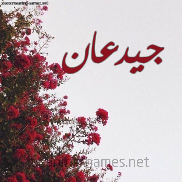 شكل 18 صوره الورد الأحمر للإسم بخط رقعة صورة اسم جيدعان Jadaan