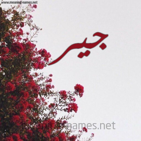 شكل 18 صوره الورد الأحمر للإسم بخط رقعة صورة اسم جير jeer