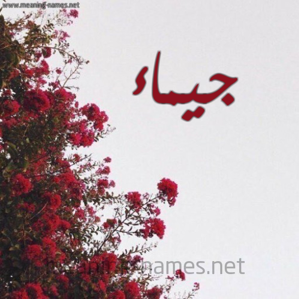 شكل 18 صوره الورد الأحمر للإسم بخط رقعة صورة اسم جيماء Gamaa