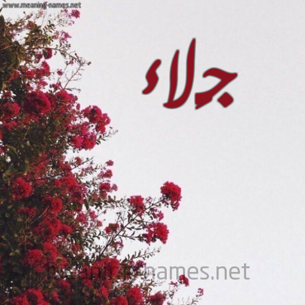 شكل 18 صوره الورد الأحمر للإسم بخط رقعة صورة اسم جَلاء GALAA