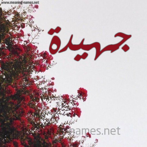 شكل 18 صوره الورد الأحمر للإسم بخط رقعة صورة اسم جَهيدة Gahida