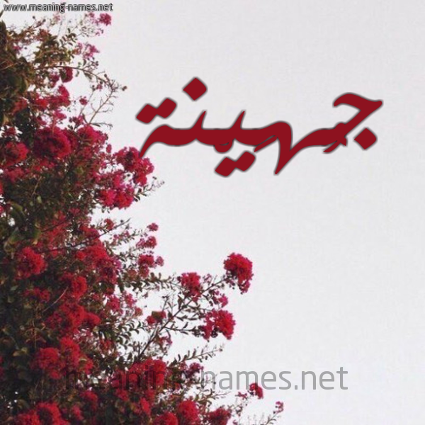 شكل 18 صوره الورد الأحمر للإسم بخط رقعة صورة اسم جُهَيْنة GOHAINH