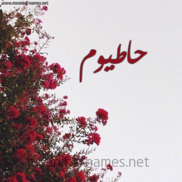 شكل 18 صوره الورد الأحمر للإسم بخط رقعة صورة اسم حاطيوم Hatoum