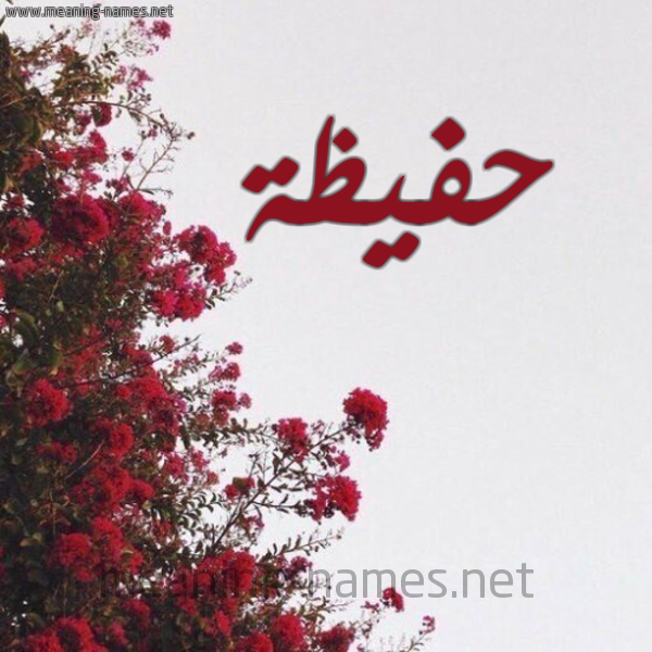شكل 18 صوره الورد الأحمر للإسم بخط رقعة صورة اسم حفيظة Hafiza