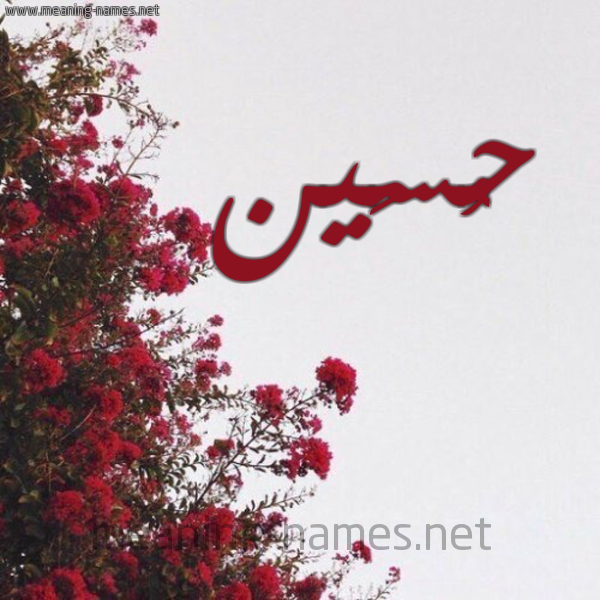 شكل 18 صوره الورد الأحمر للإسم بخط رقعة صورة اسم حُسَين HOSAIN
