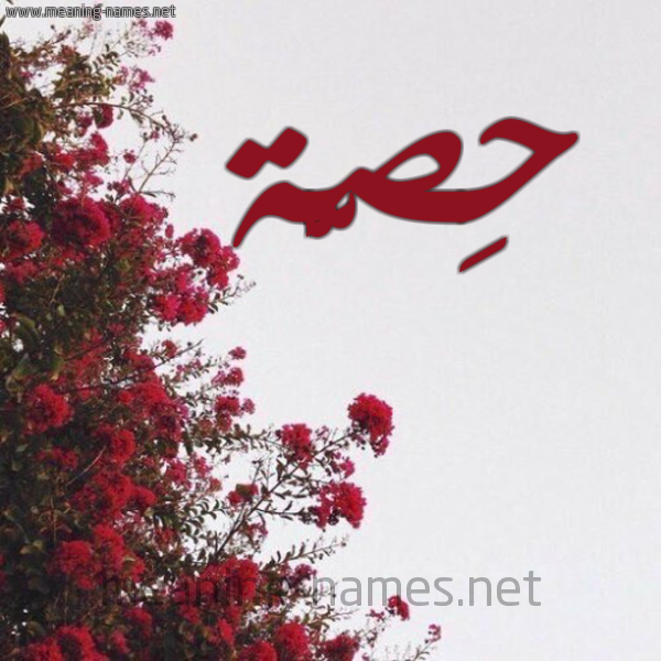 شكل 18 صوره الورد الأحمر للإسم بخط رقعة صورة اسم حِصَّة HESAH