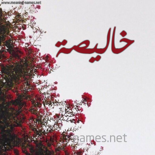 شكل 18 صوره الورد الأحمر للإسم بخط رقعة صورة اسم خاليصة Khalisah