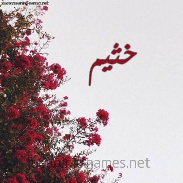 شكل 18 صوره الورد الأحمر للإسم بخط رقعة صورة اسم خثيم KHTHIM