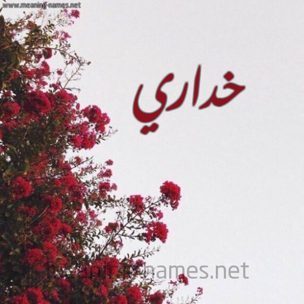 شكل 18 صوره الورد الأحمر للإسم بخط رقعة صورة اسم خداري Khdary