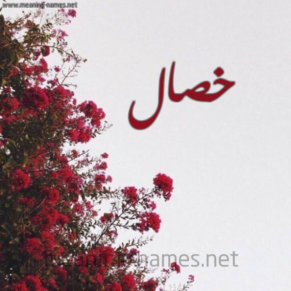 شكل 18 صوره الورد الأحمر للإسم بخط رقعة صورة اسم خصال Khsal