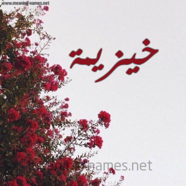 شكل 18 صوره الورد الأحمر للإسم بخط رقعة صورة اسم خيزيمة Khuzaimah