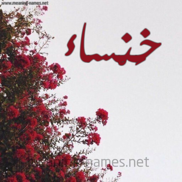 شكل 18 صوره الورد الأحمر للإسم بخط رقعة صورة اسم خَنْساء KHANSAA