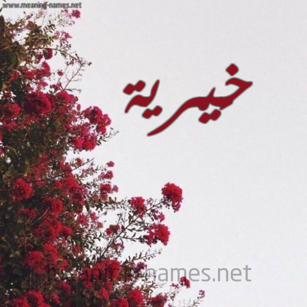 شكل 18 صوره الورد الأحمر للإسم بخط رقعة صورة اسم خَيْرية KHAIRIH