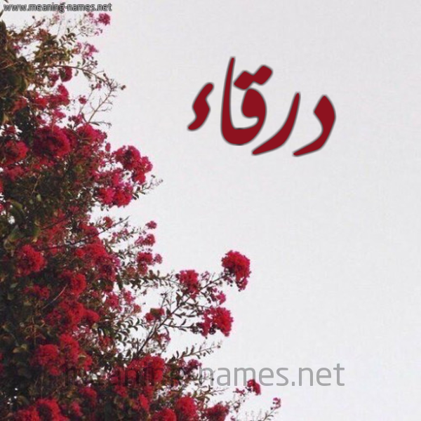 شكل 18 صوره الورد الأحمر للإسم بخط رقعة صورة اسم درقاء Drqa'a