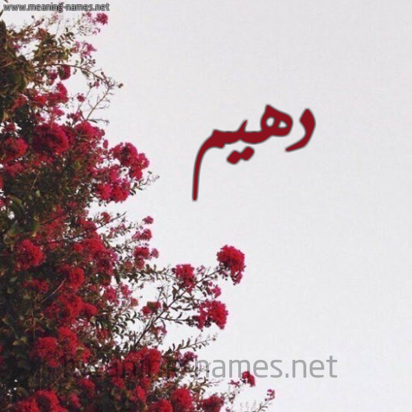 شكل 18 صوره الورد الأحمر للإسم بخط رقعة صورة اسم دهيم D'hym