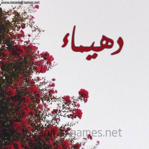 شكل 18 صوره الورد الأحمر للإسم بخط رقعة صورة اسم دهيماء DHIMAA