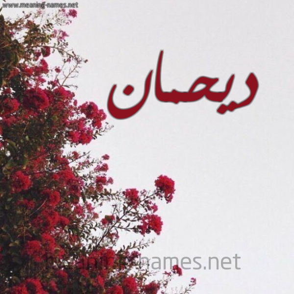 شكل 18 صوره الورد الأحمر للإسم بخط رقعة صورة اسم ديحمان Dehman