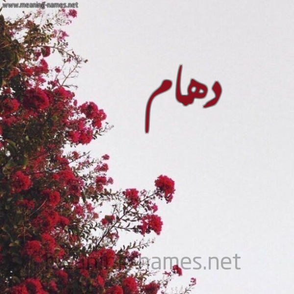 شكل 18 صوره الورد الأحمر للإسم بخط رقعة صورة اسم دَهّام DAHAM