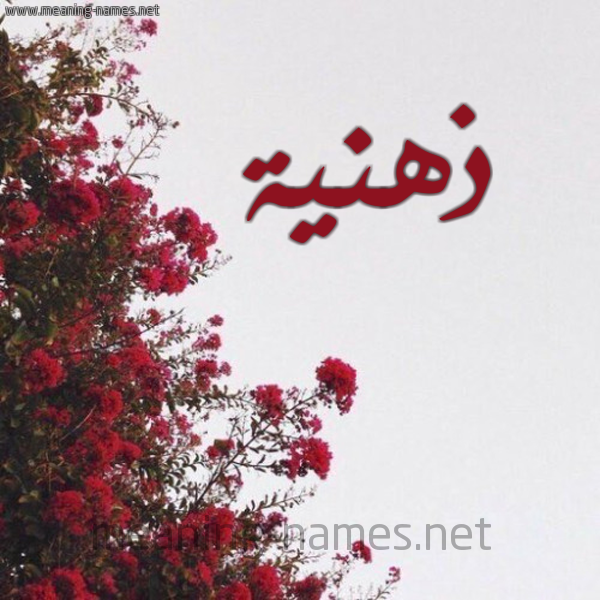 شكل 18 صوره الورد الأحمر للإسم بخط رقعة صورة اسم ذهنية ZHNIH