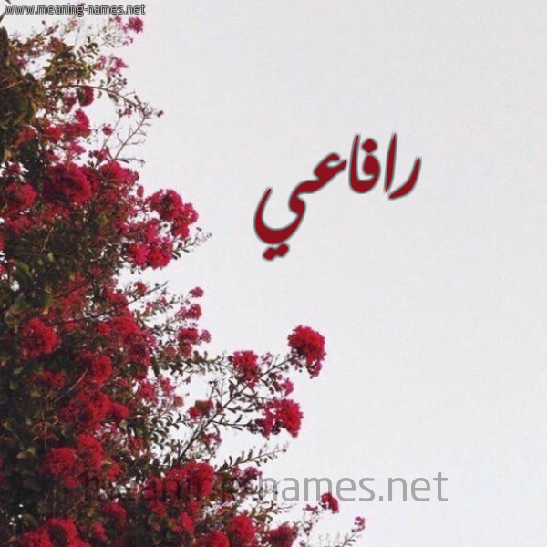 شكل 18 صوره الورد الأحمر للإسم بخط رقعة صورة اسم رافاعي Refaei