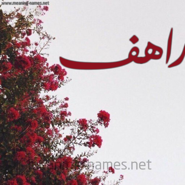 شكل 18 صوره الورد الأحمر للإسم بخط رقعة صورة اسم راهف Rahf