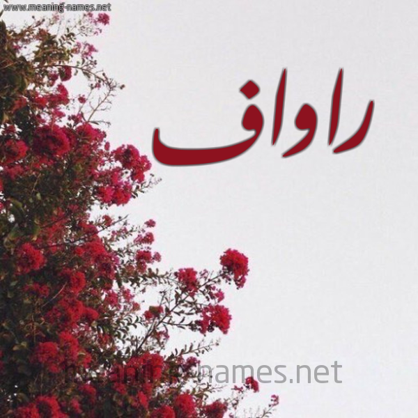 شكل 18 صوره الورد الأحمر للإسم بخط رقعة صورة اسم راواف Rawaf