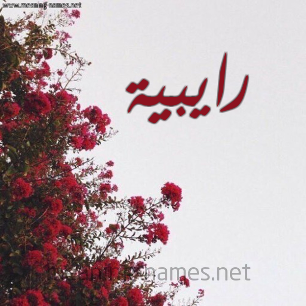 شكل 18 صوره الورد الأحمر للإسم بخط رقعة صورة اسم رايبية Rabiya