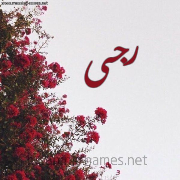 شكل 18 صوره الورد الأحمر للإسم بخط رقعة صورة اسم رجى RGA