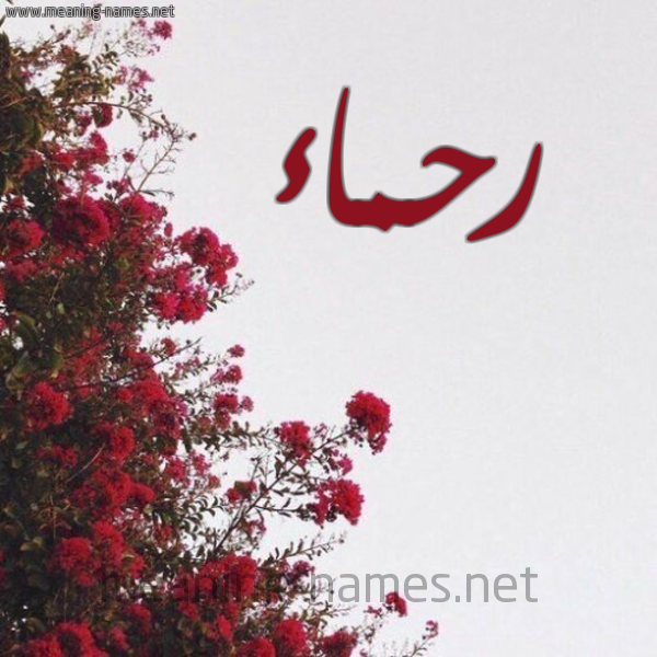 شكل 18 صوره الورد الأحمر للإسم بخط رقعة صورة اسم رحماء RHMAA