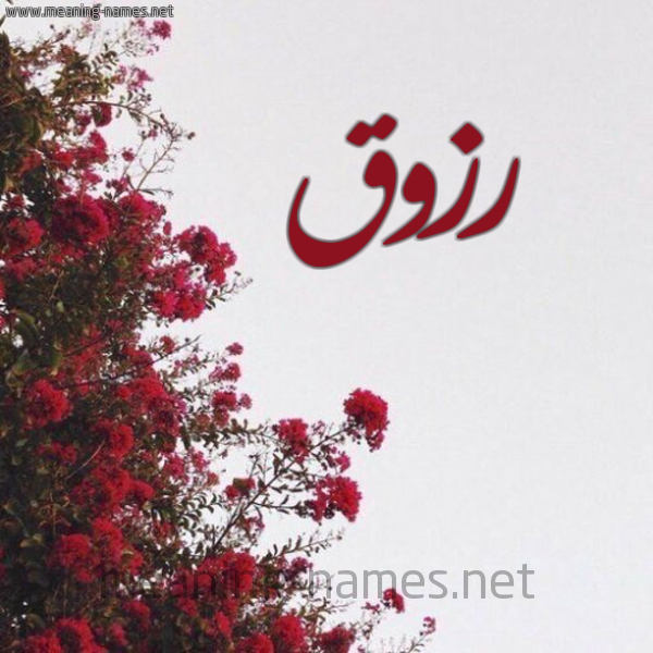 شكل 18 صوره الورد الأحمر للإسم بخط رقعة صورة اسم رزوق RZOQ