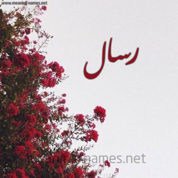 شكل 18 صوره الورد الأحمر للإسم بخط رقعة صورة اسم رسال Rsal
