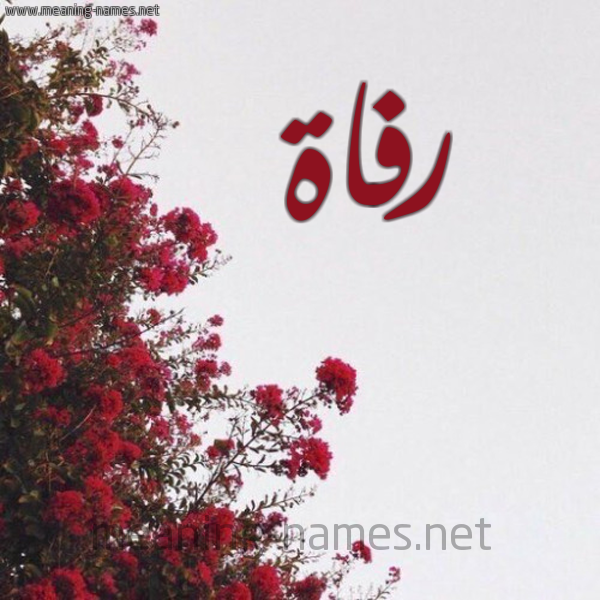 شكل 18 صوره الورد الأحمر للإسم بخط رقعة صورة اسم رفاة Rfah