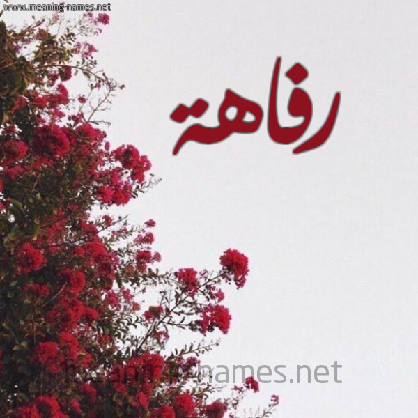 شكل 18 صوره الورد الأحمر للإسم بخط رقعة صورة اسم رفاهة Rfahh