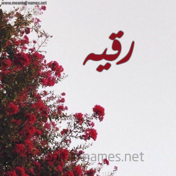 شكل 18 صوره الورد الأحمر للإسم بخط رقعة صورة اسم رقيه Rokia