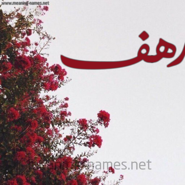 شكل 18 صوره الورد الأحمر للإسم بخط رقعة صورة اسم رهف Rahf