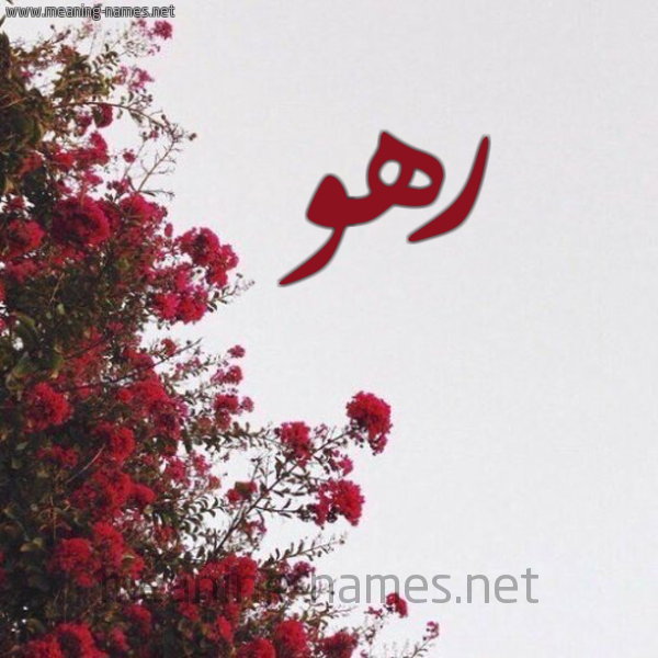 شكل 18 صوره الورد الأحمر للإسم بخط رقعة صورة اسم رهو Rhw