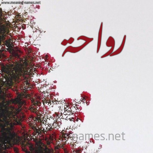 شكل 18 صوره الورد الأحمر للإسم بخط رقعة صورة اسم رواحة Rwahh
