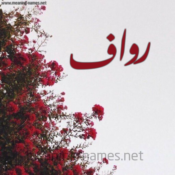شكل 18 صوره الورد الأحمر للإسم بخط رقعة صورة اسم رواف Rwaf