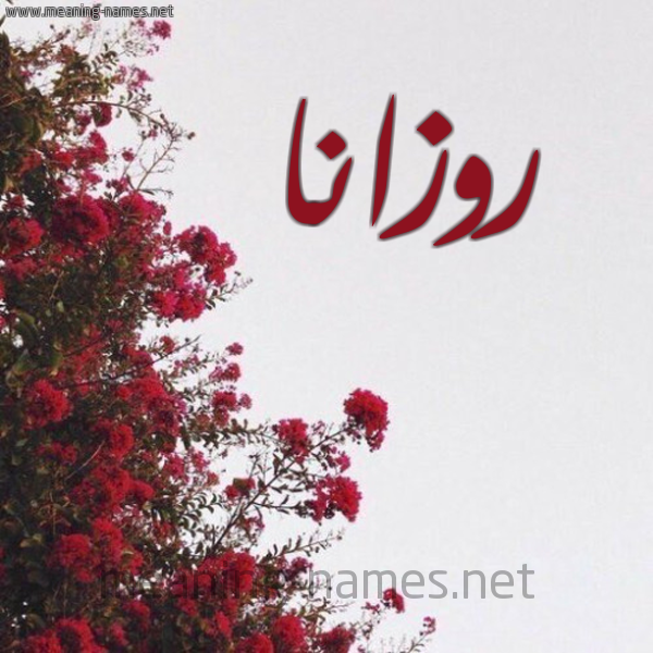 شكل 18 صوره الورد الأحمر للإسم بخط رقعة صورة اسم روزانا Rozana