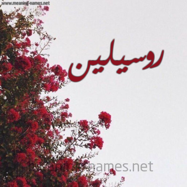 شكل 18 صوره الورد الأحمر للإسم بخط رقعة صورة اسم روسيلين Rosleen