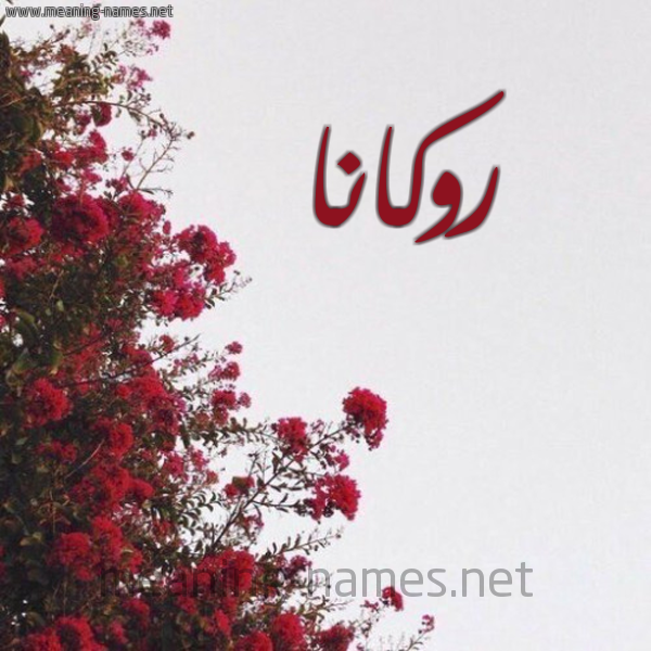 شكل 18 صوره الورد الأحمر للإسم بخط رقعة صورة اسم روكانا rukana